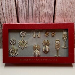 BaubleBar x Anthropologie Gold and Silver Earring Set RARE